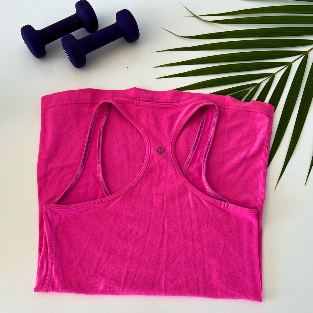 Lululemon XS/S Cool Racerback Tank Top Athletic Shirt Bright Pink 💓
